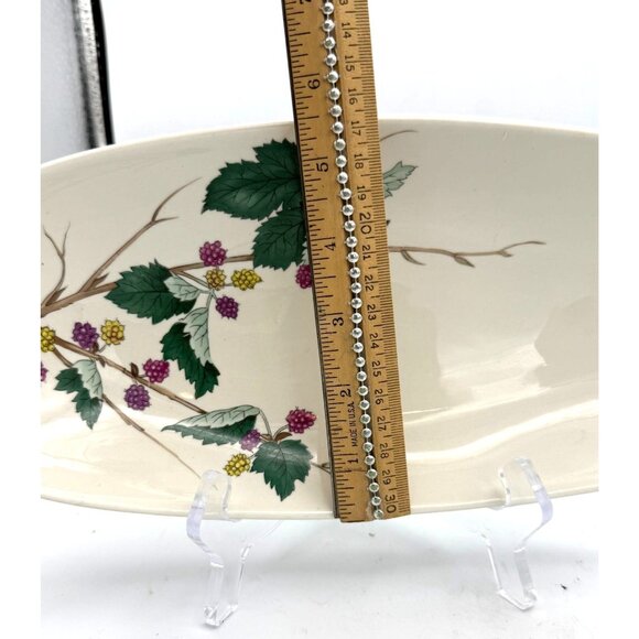 Hallcraft by Eva Zeisel Handpainted Oval Mulberry Serving Bowl Vintage - Picture 6 of 6